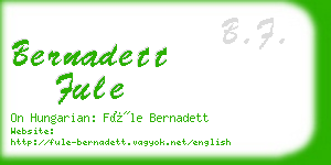 bernadett fule business card